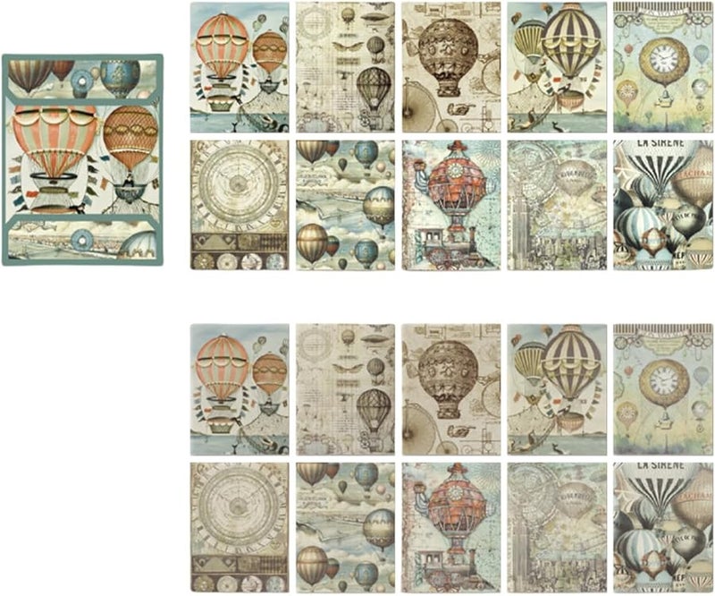 Multi Color Scrapbooking Paper 20 Sheets Decorative Retro Aesthetic Sticker For Journal Craft - Image 4